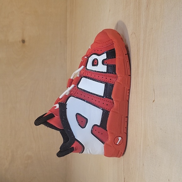 Nike Other - Nike Air More Uptempo University Red Black Kids Toddler Slip On Shoes CD9404-600